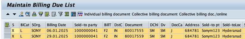  Billing Due List in SAP SD